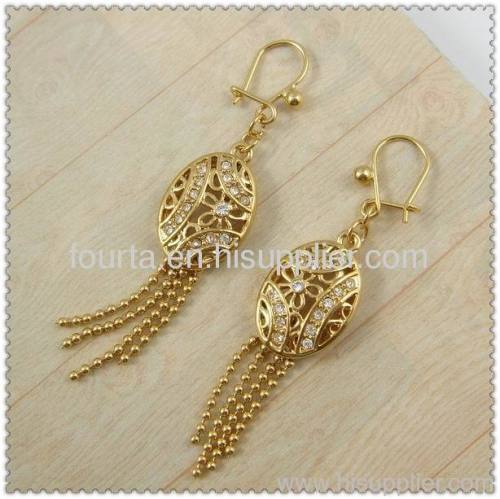 copper gold earring