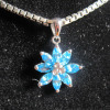 925 silver blue topaz pendant,sterling silver jewelry