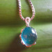 925 silver blue topaz gemstone pendant,sterling silver jewelry