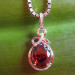 crystal pendant,pink CZ gemstone 925 silver jewelry