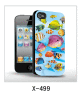 fish picture 3d smartphone cover for iPhone4,pc case rubber coated,multiple colors available