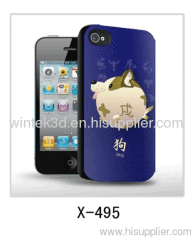 dog picture mobile phone 3d cover dog picture,pc case rubber coated,multiple colors available