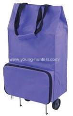 portable folding shopping trolley bag with wheels