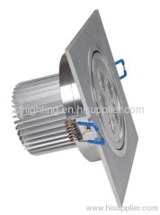 5W 120mm×120mm×70mm Aluminum LED Ceiling Light With Φ95mm Hole