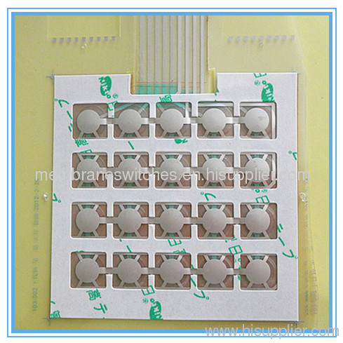 dome membrane keypad without membrane overlay