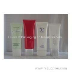 flat plastic cosmetic package tube for body lotion