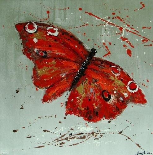 Animal Painting Of Butterfly On Canvas