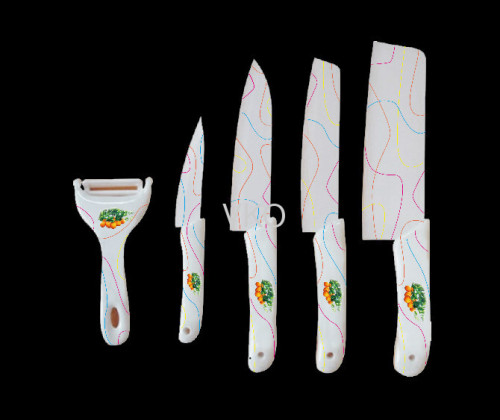 Decal Printing Ceramic Knives and Peeler Set