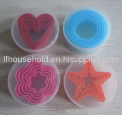 plastic cookie cutter round shape christmas shape