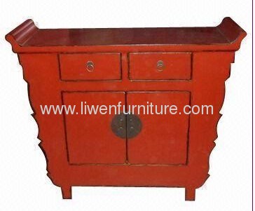 Oriental red antique chest