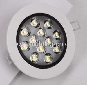 12W Aluminum Φ138×45mm LED Ceiling Light With Φ115mm Hole For Indoor Using