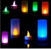 Voice-activated colorful candle lamp