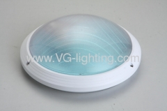 round plastic ceiling lamp/IP54/PC material/for 2D PL E27