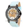 Blue PU belt with pin buckle Automatic Watch