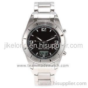 Multifunction Radio Controlled Watch With Stainless Steel 0001-B