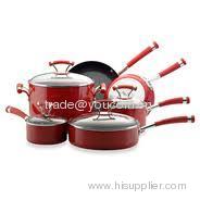 French skillet covered saucepan covered stockpot