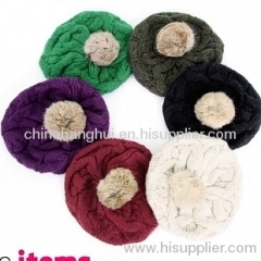 2012 newest fashion ladies' hat with pompom