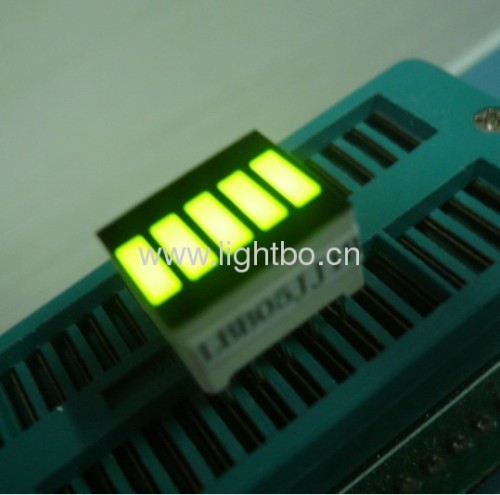 12.7x10.1mm barra de luz Super brillante LED verde de 5 segmentos