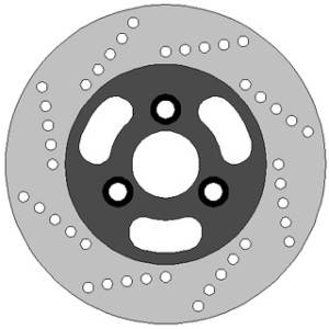 SUZUKI AN125 front solid brake disc
