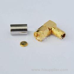 SMA Male Right Angle Crimp Connector for RG316 Cable