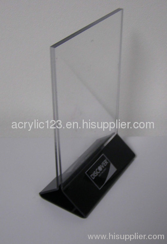 acrylic table menu display holder