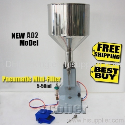 Mini desktop,pneumatic,Semi-automatic filling machine 5-50G,need Air compressor