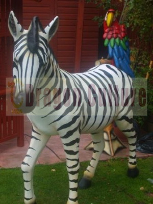 amusement park statue zebra