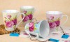 Flower Design Ceramic Glazed Mug