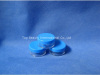 10g blue cap plastic empty clear jar cosmetics container black cap jar T-10BL