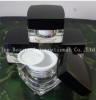 5ml black cap square acrylic jar cosmetic container cream jar