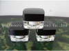 10g black cap square acrylic jar cosmetic container cream jar