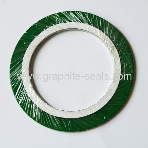 Industrial spiral wound gasket with PTFE filling