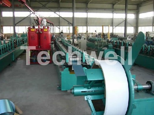 PU Foam Roller Shutter Door Roll Forming Machine,PU Injection Foam Roller Shutter Roll Forming Machine