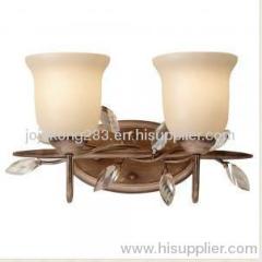 2-light Crystal Wall Lighting In Brown