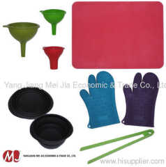 Silicone Funnel Pad Collapsible Bowl Gloves Tong