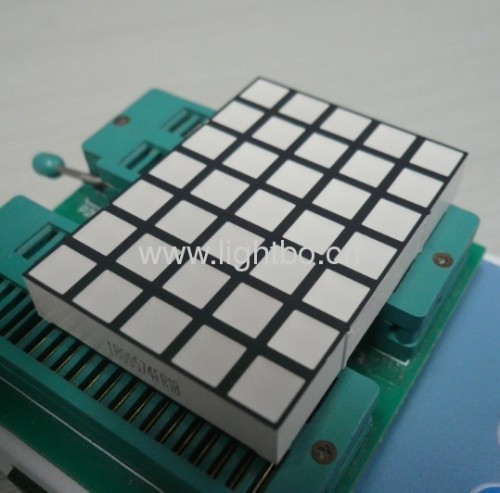 Ultra red 4.9mm 5 x 7 square dot matrix led display for elevator / lift position indicator