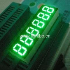 pure green 6 digit 7 segment led display