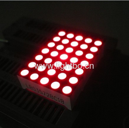 1.26 inches 3mm 5 x 7 Red dot matrix led display