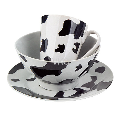 Leopard Printing Ceramic Dinner Set Plate Bowl Mug