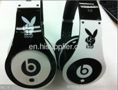 playboy studio AAA quality monster studio headphones in black/white