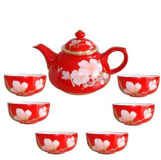 7 Pcs Ceramic Tea Set Gift boxed Tea Pot And Tea Cups