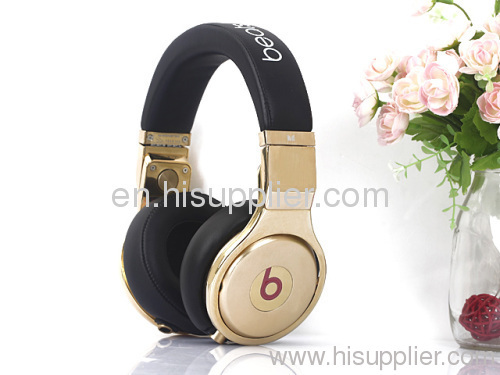 Black gold Pro AAA quality Beats by Dr. Dre pro Headphones From Monster