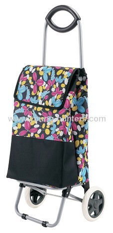 flower printed shopping trolley