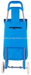 PVC coated shopping bag on wheels