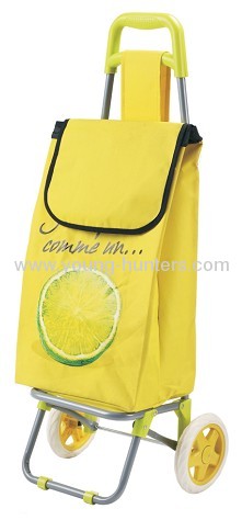 PRINTED 600D POLYESTER lightweight shopping trolley