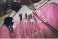 7pcs Pink Tie Pouch brush kit cosmetic