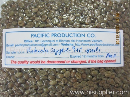 Sell Robusta coffee grade A, s16, s18 roasted and green from Vietnam