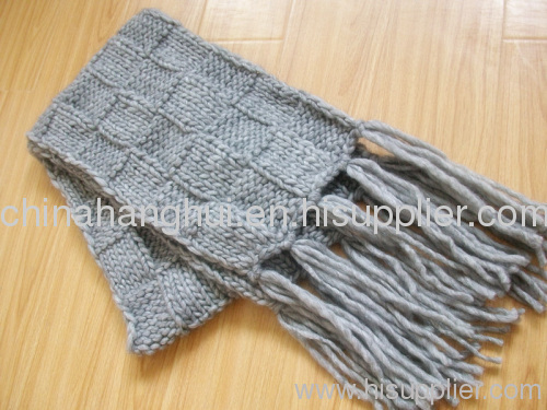 long knitted winter scarf