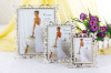 Flower Laced and Pearled Border Pewter pearl picture frames