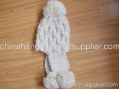 2012 newest fashion knitted ladies' pompom hat